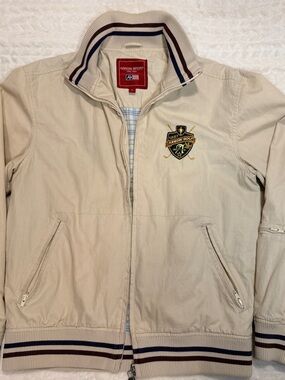Men’s Cream Golf jacket arrow golf 1851 embroidered logo